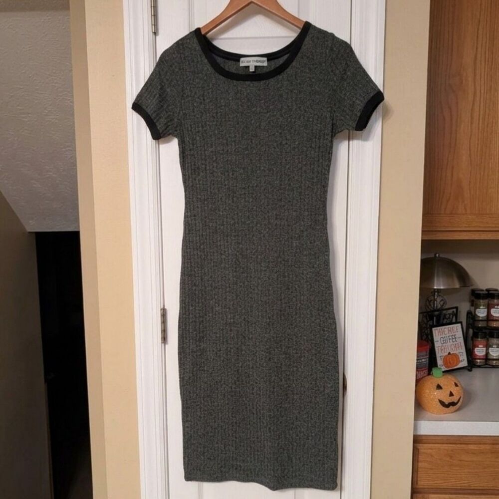 Y2K Grunge Emo Ribbed T-shirt Dress Almost Famous Size Large